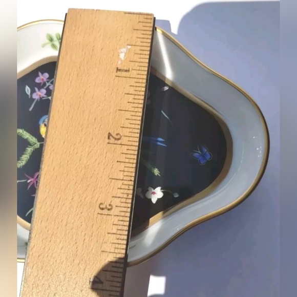 Lynn Chase JAGUAR JUNGLE Trinket Dish Bird Black Gold Catchall Exotic Chic - Picture 8 of 9